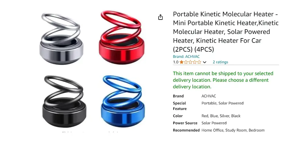 Portable Kinetic Molecular Heater
